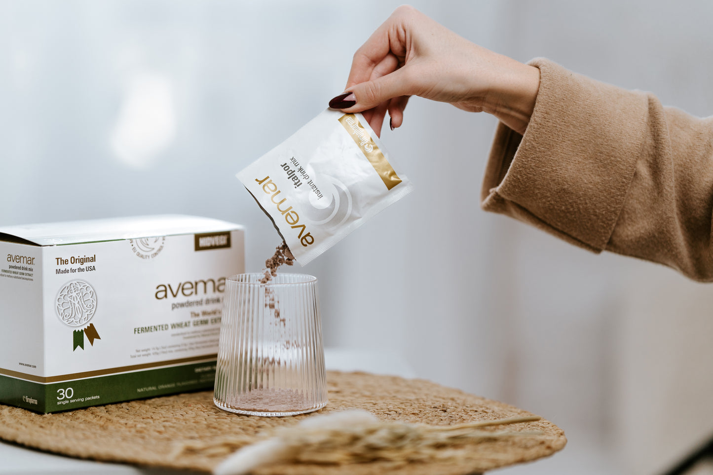 Avemar Fermented Wheat Germ Extract Powdered Drink Mix with Stevia